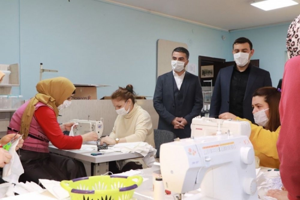 Covid-19 İle Mücadele Kapsamında İlçemizde Maske Üretimine Başlandı