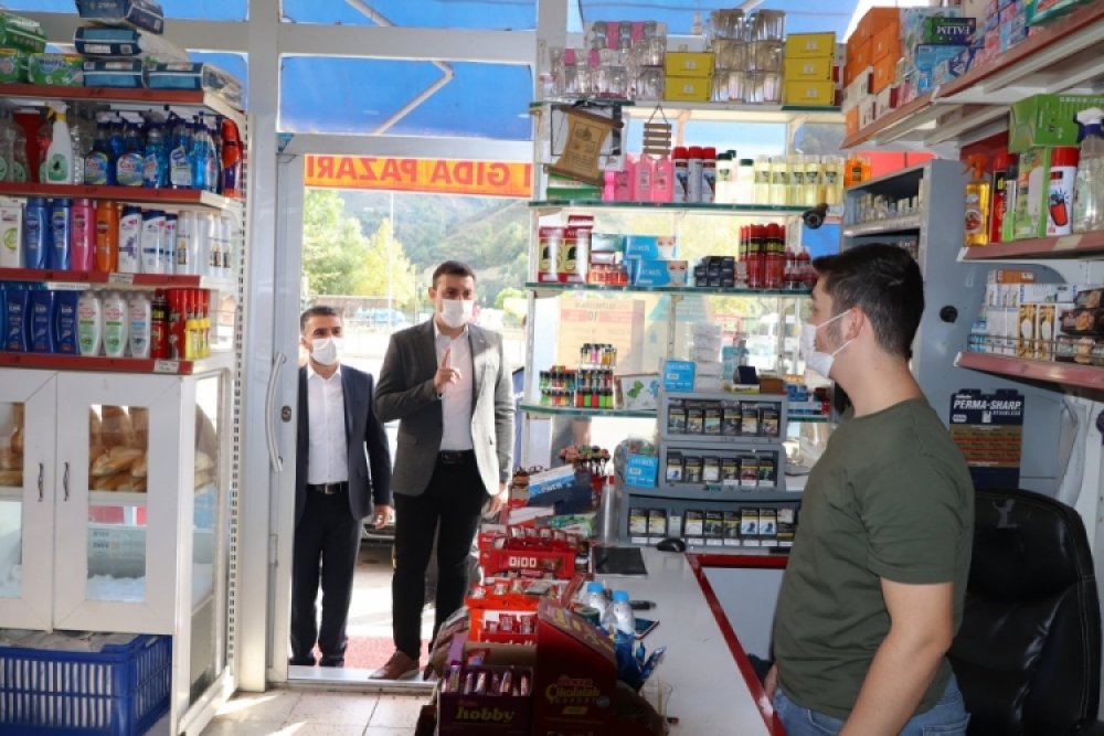 İlçe Kaymakamımız ve Belediye Başkanımızdan Koronavirüs Denetimi